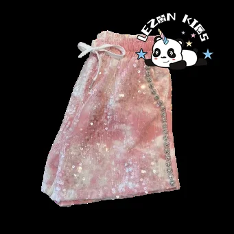 LEZONKIDS - New Product Explosion pink soft jean girl denim shorts trousers for kids girls jeans